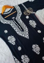 Sana Premium Modal Chikankari Long Kurti - Image 2