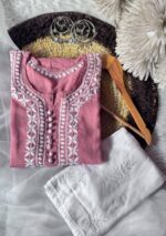 Sana Premium Modal Chikankari Long Kurti - Image 5