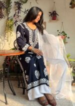 Sana Premium Modal Chikankari Long Kurti