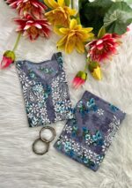 Bela Mulmul Chikankari Printed 2 PC Long Kurta Set - Image 4