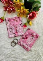 Bela Mulmul Chikankari Printed 2 PC Long Kurta Set - Image 5