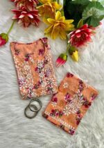 Bela Mulmul Chikankari Printed 2 PC Long Kurta Set - Image 6