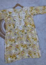 Aditi Mulmul Chikankari Plus Size Long Kurta - Image 2