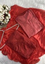 Sahiba Chanderi Chikankari Ombre 3 PC Long Kurta Set - Image 7