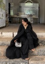 Mehrunnisa Chikankari Farshi Shalwar Suit- Black - Image 5