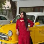 Nikhat Viscose Chikankari and Mukesh Work 3pc Set- Red Maroon