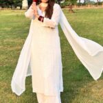 Dia Viscose Resham Jaal Chikankari 3pc Set- White
