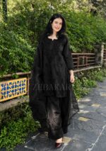 Mehrunnisa Chikankari Farshi Shalwar Suit- Black