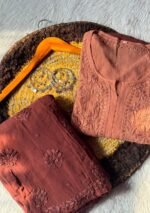 Nazia Viscose Chikankari Ombre 2PC Long Kurta Set - Image 8