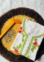 Heer Rose Chikankari Modal Long Kurti – White - Image 5