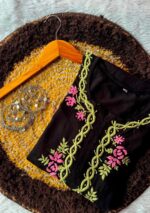 Heer Rose Chikankari Modal Long Kurti – Black - Image 7