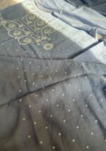 Exclusive Mal Chanderi Silk Chikankari Unstitched Fabric - Baby Blue - Image 3