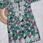 Aditi Mulmul Floral Chikankari Plus Size Long Kurta