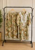 Floral Mulmul Chikankari Long Kurti 2Pc Set - Image 4
