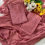 Sahiba Mul Cotton Chikankari 3PC Long Kurti Set with Dupatta