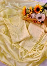 Sahiba Mul Cotton Chikankari 3PC Long Kurti Set with Dupatta - Image 6