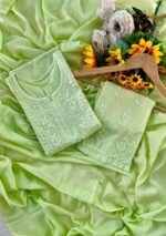 Sahiba Mul Cotton Chikankari 3PC Long Kurti Set with Dupatta - Image 5