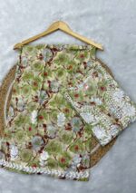 Floral Mulmul Chikankari Long Kurti 2Pc Set - Image 5