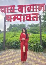 Farshi Shalwar Bell-Sleeve Rayon Chikankari 3pc Suit- Maroon - Image 4
