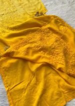 Iqra Ombre Yellow Chikankari Long Kurta - Image 5